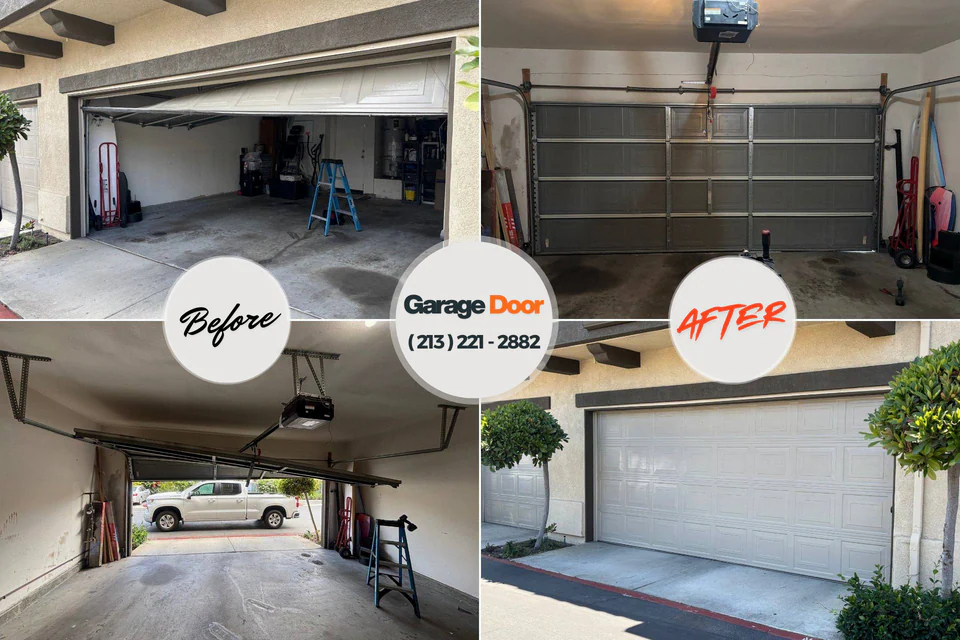 Before and after: garage door repair Sparrow Bush, NY
